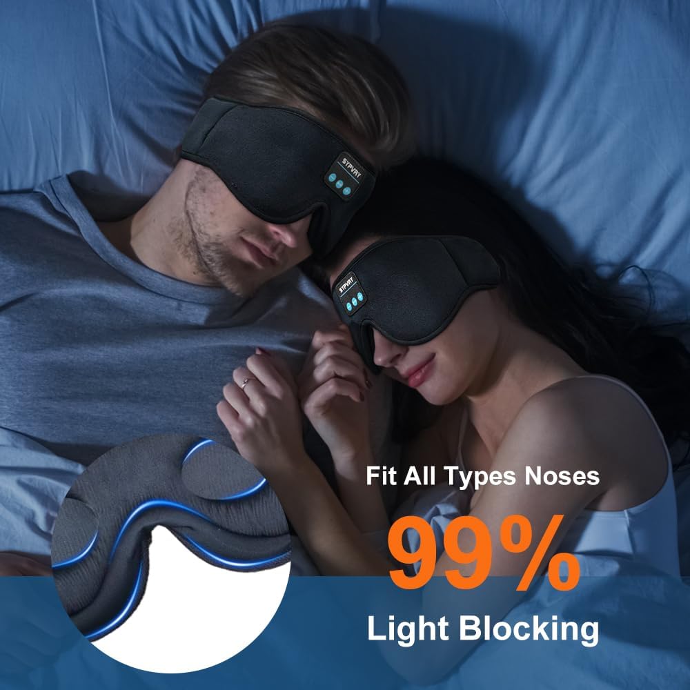 🛌 Máscara para Dormir con Bluetooth 🎧
