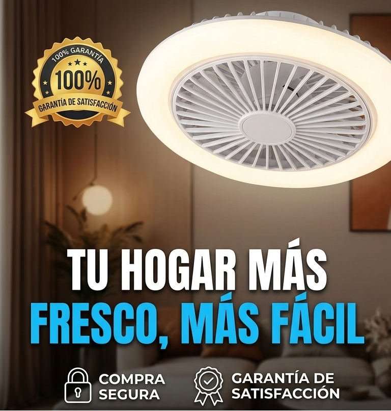 [PROMO] Ventilador de Techo Inteligente con Luz LED TurboMax™ 2 en 1 (Multivoltaje)  - [SUPER POTENTE]